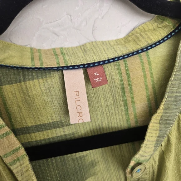 Anthro PILCRO Green Hannah Surf Top, XL - Picture 9 of 10